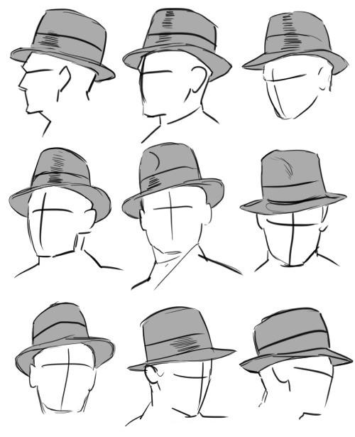 动漫人物帽子怎么画?各种帽子素材分享!