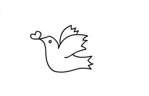 儿童画和平鸽(7)