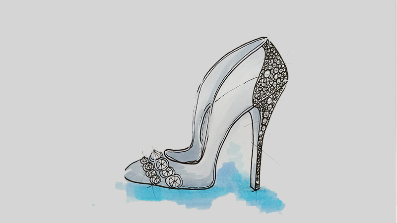 水晶鞋画法图片