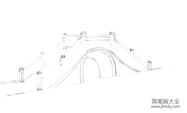 拱桥的画法立体图片