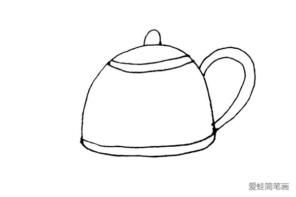 茶壶画法椭圆形图片
