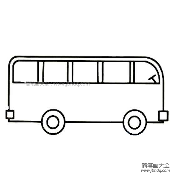 公交车简易画图片