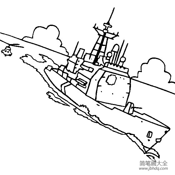巡洋舰简笔画图片