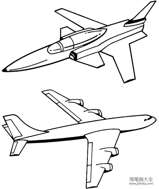 飞机简单画法的图片图片
