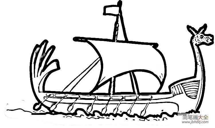 小船的画法男生图片
