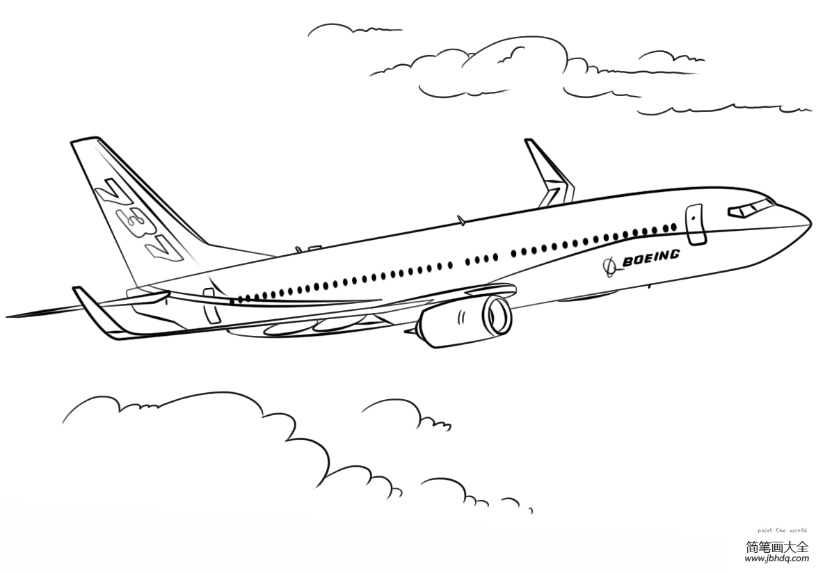 波音757简笔画图片