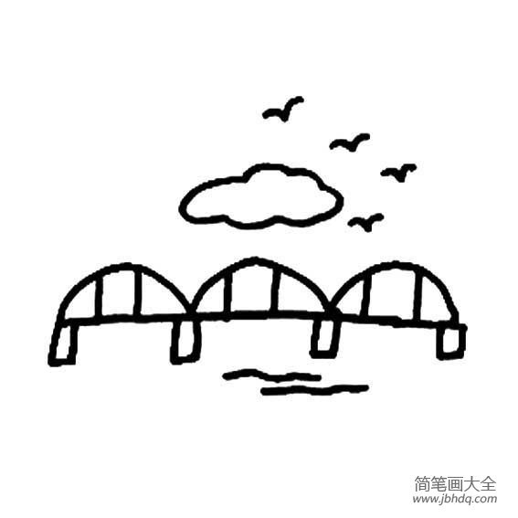 小龙湾桥简笔画图片