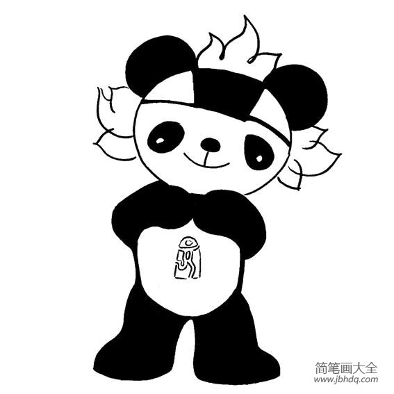 中国吉祥物简笔画可爱图片