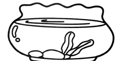 鱼缸图片简笔画卡通图片