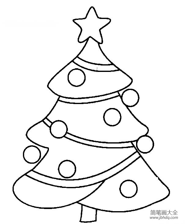 儿童画圣诞树的画法图片
