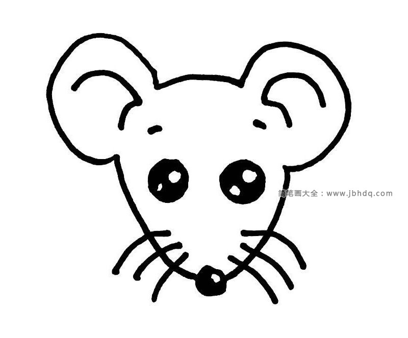 老鼠的头像简笔画图片