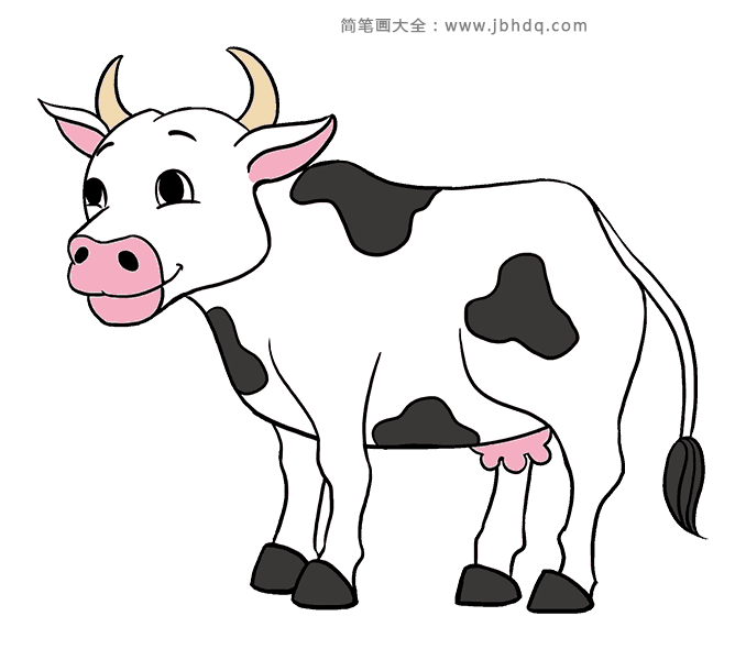 奶牛牛头简笔画图片