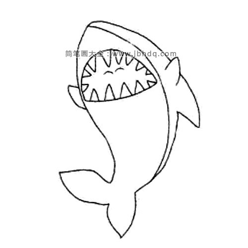 动漫鲨鱼牙画法图片