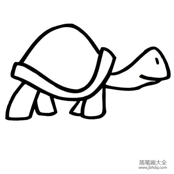 棱皮龟简笔画图片
