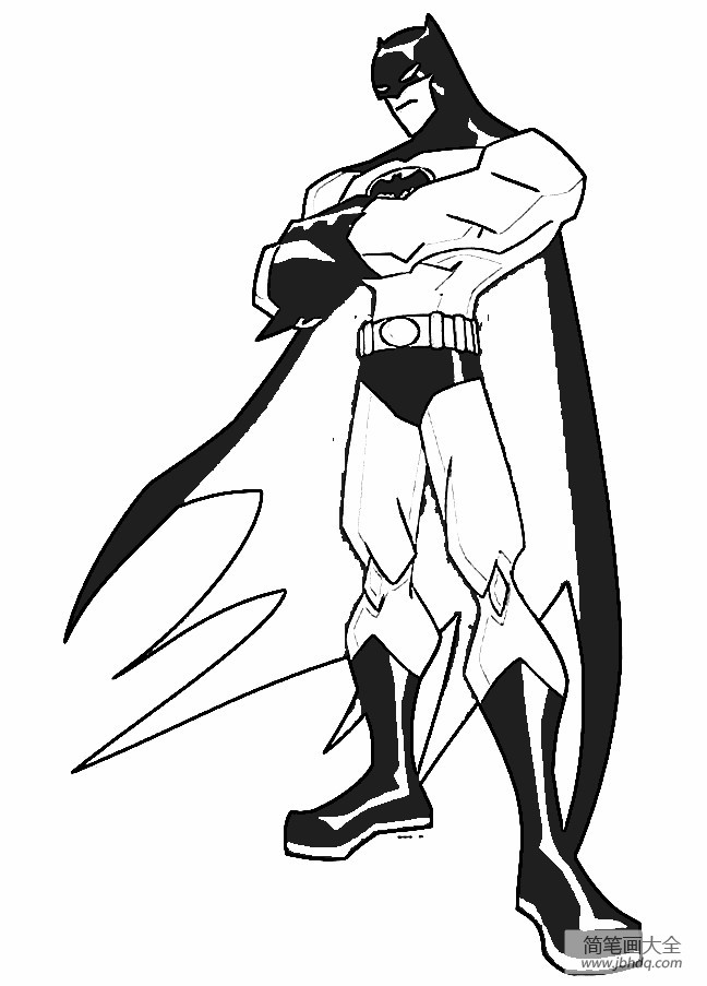 蝙蝠侠画法简笔画图片