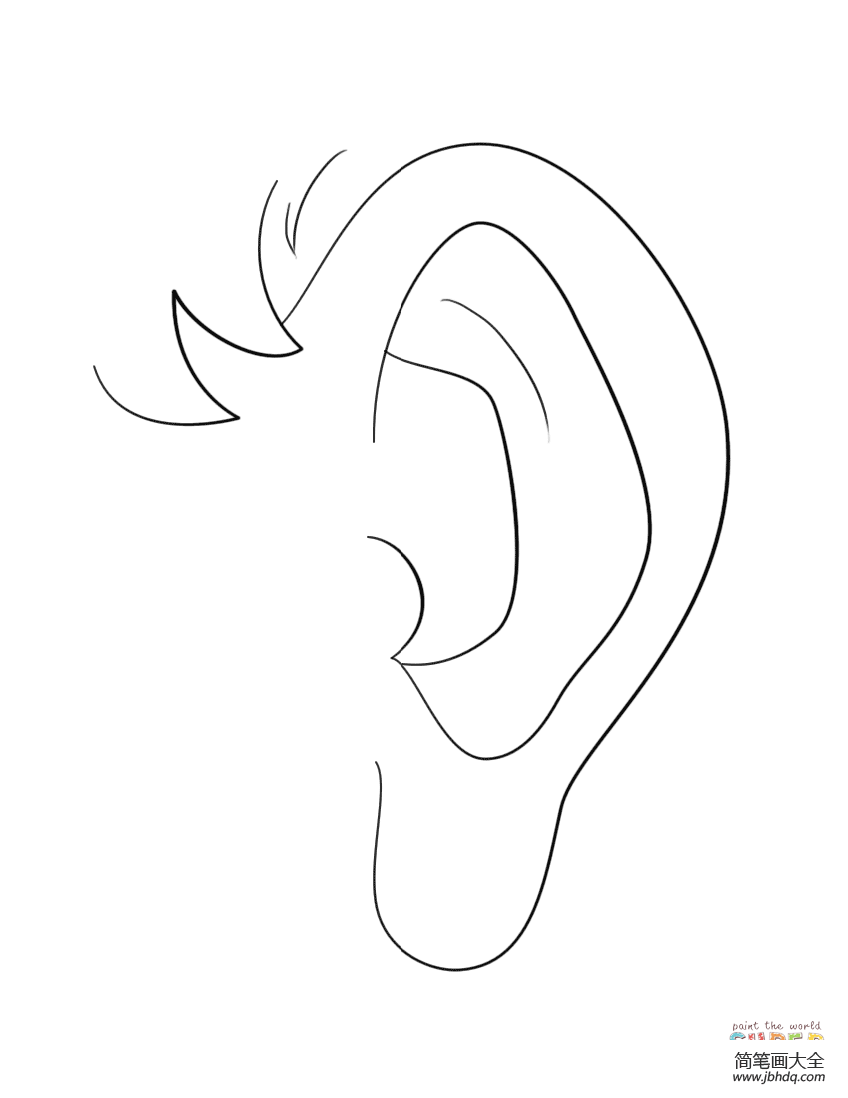 耳朵简笔画卡通图片图片
