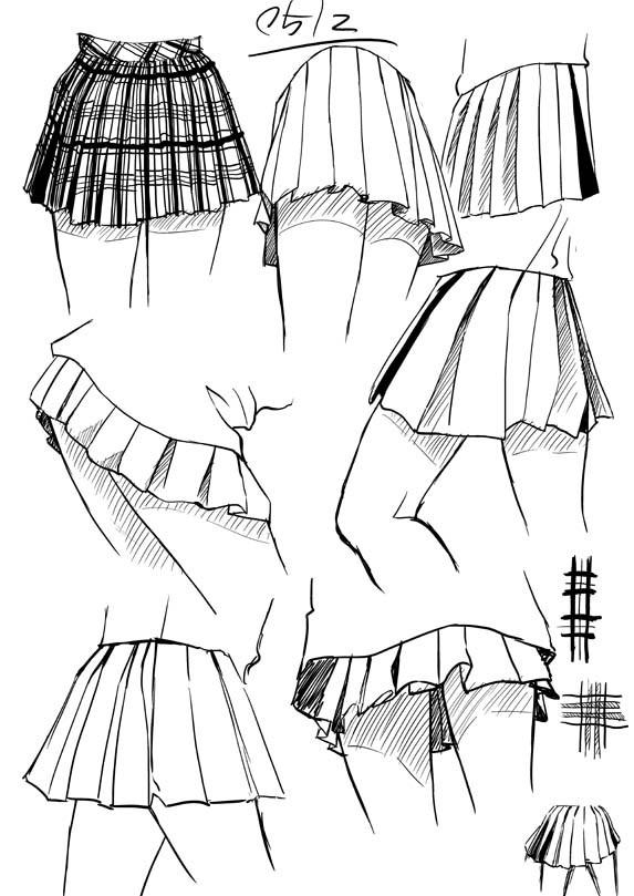 画漫画人物 裙子 短裙图片