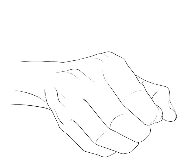 握拳的手怎么画动漫图片