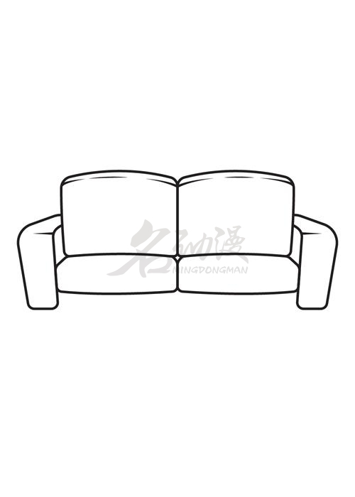 长沙发怎么画 简单图片