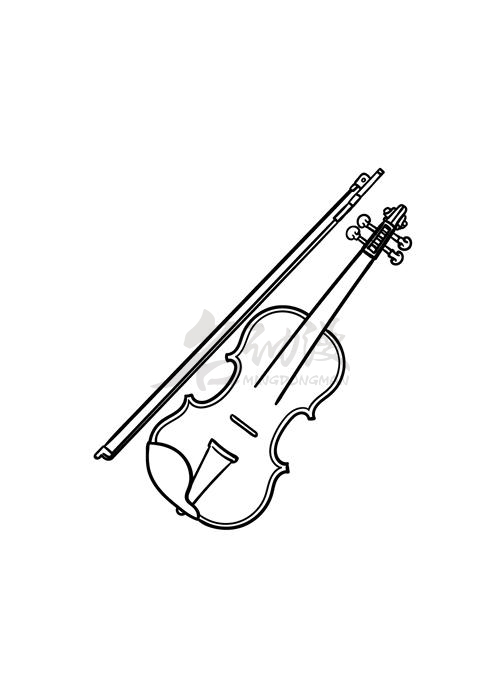 手提琴简笔画图片