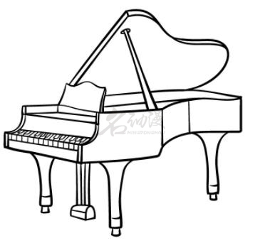 钢琴简笔画简单图片