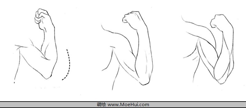 手臂画法动漫图片