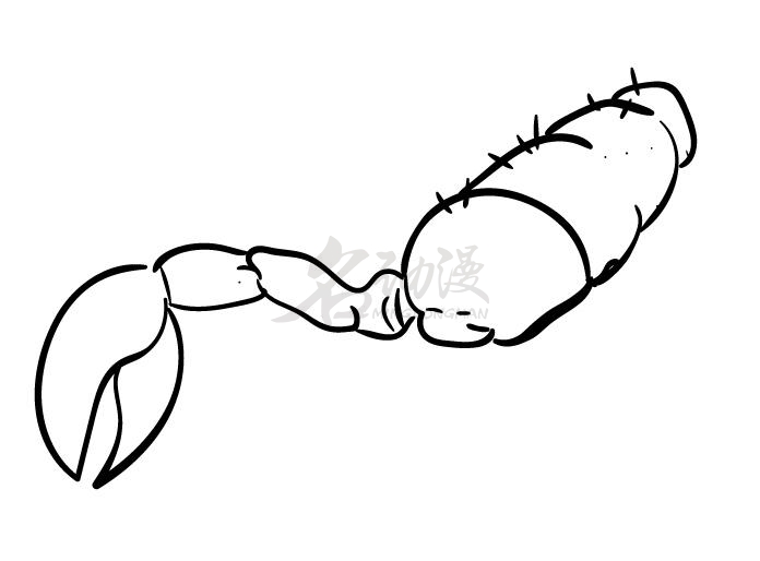 毒蝎子 简笔画图片