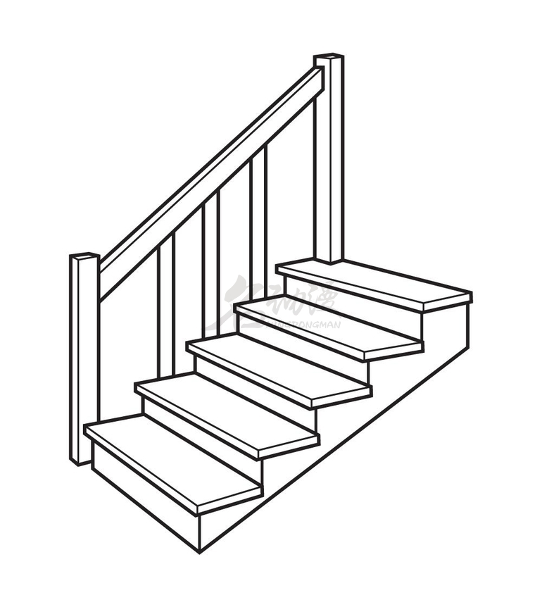 楼梯的简笔画 简单图片