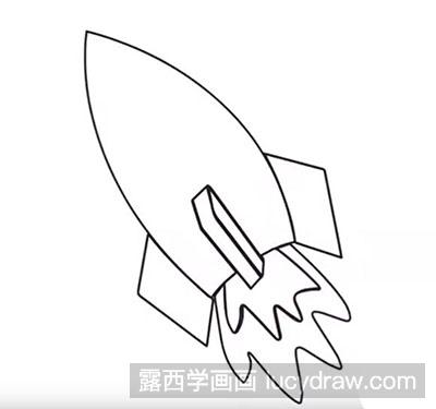儿童画教程:教你画运载火箭