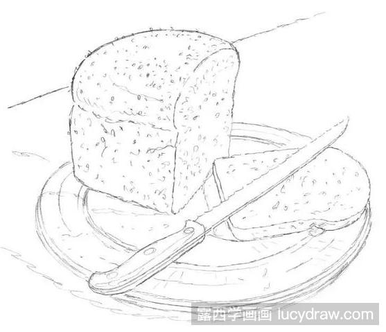 面包结构素描图片