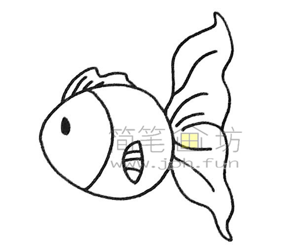 孔雀鱼简笔画宝宝图片