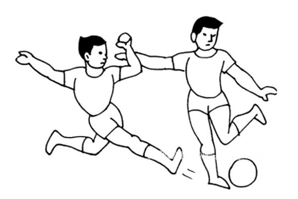 踢足球运动员简笔画图片(1)