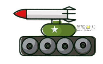 中国导弹简笔画图片